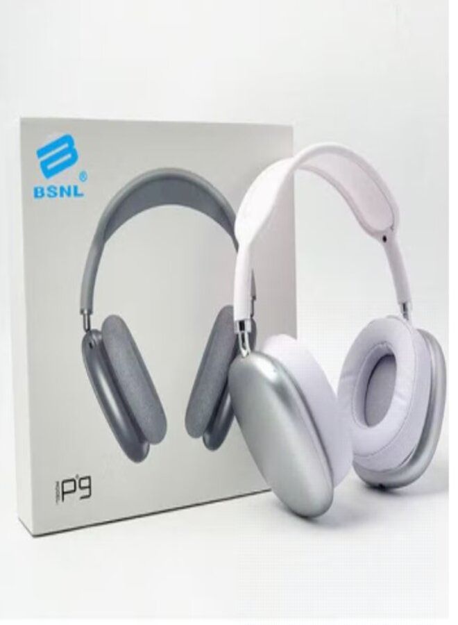 P9 Bluetooth Wireless Headset Over-Ear Headphone With Mic White - Image 2