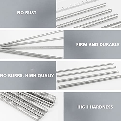 Hooshing 3PCS M2 x 100mm Stainless Steel Fully Threaded Rod, Long Threaded Screw Right Hand Threads - Image 3