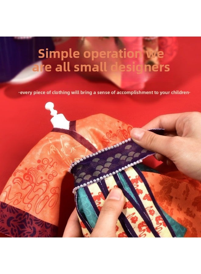 Loquat Girl's Birthday Gift Clothing Design DIY Children's 9 Hanfu Guofeng Handmade Toy 7 Dress-up Doll 80 Years Old 10-Specification:The Tang Dynasty Of The Shengshi 【can Make 5 Sets Of Ancient Costumes + - Image 4