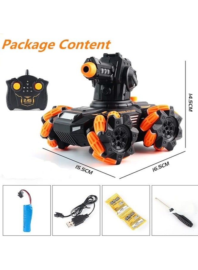 Whynot 🚀 RC Battle Tank Car for Kids with Water Bombs, Lights & Spray | 12 km/h Speed, Dual Control with Gesture Watch | All-Terrain Armored Vehicle  - Image 1