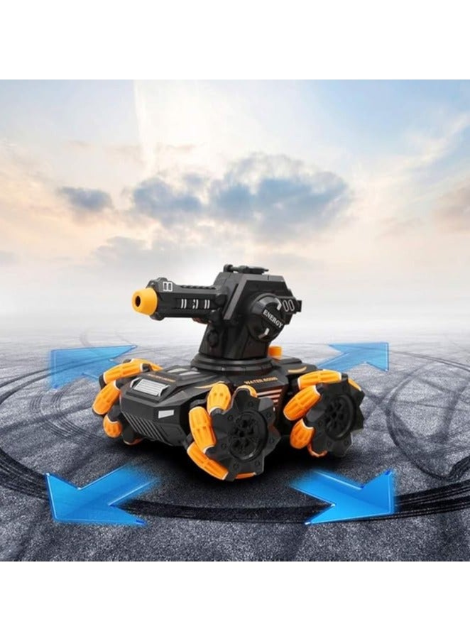 Whynot 🚀 RC Battle Tank Car for Kids with Water Bombs, Lights & Spray | 12 km/h Speed, Dual Control with Gesture Watch | All-Terrain Armored Vehicle  - Image 2
