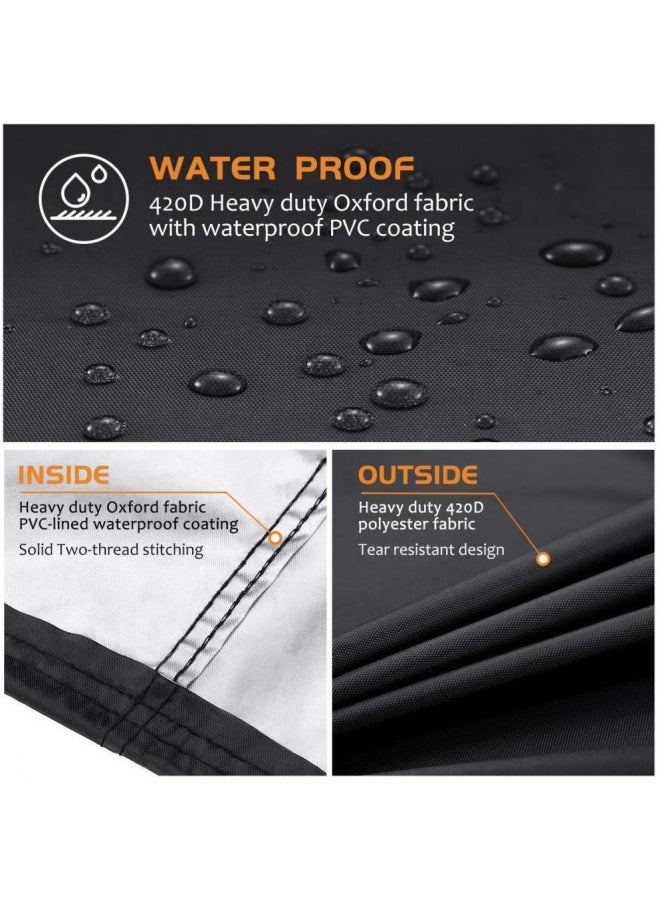 Generic - 420D Round BBQ Outdoor Fire Pit Stove Cover, Grill Cover, Fire Pot Cover, Barbecue Stove Cover, Oxford Cloth Dust Cover, Silver 62x105cm - Image 1