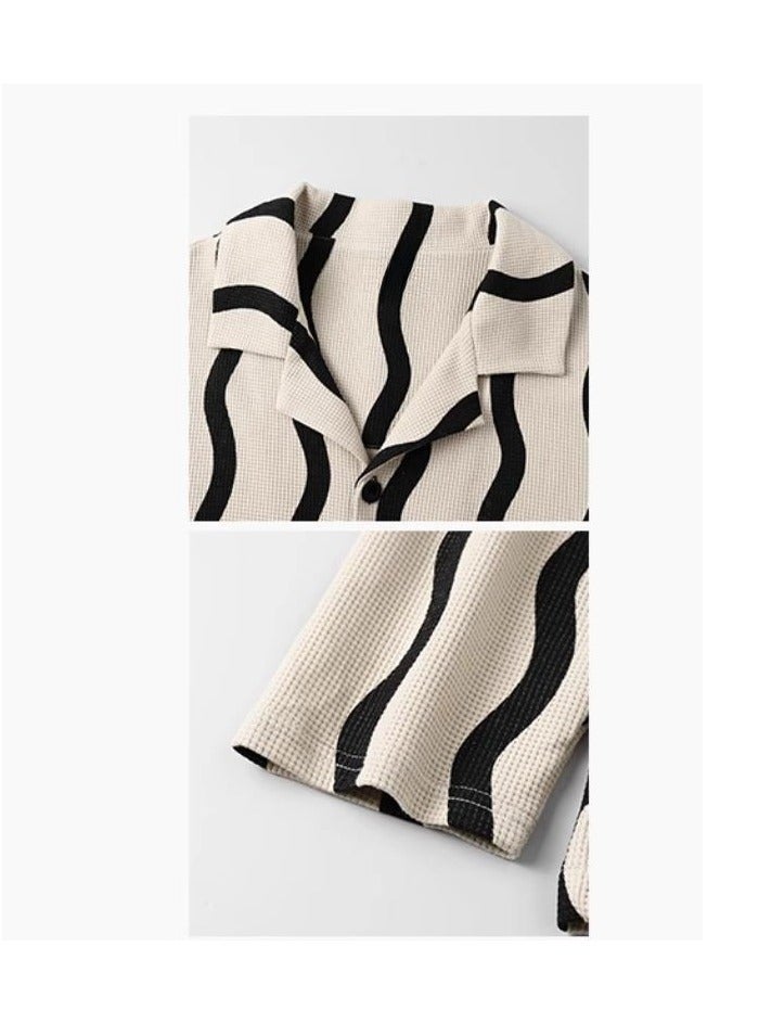 MIIOW Men's Pure Cotton Casual Long Sleeved Pants Home Suit Can Be Worn Outside - Image 2