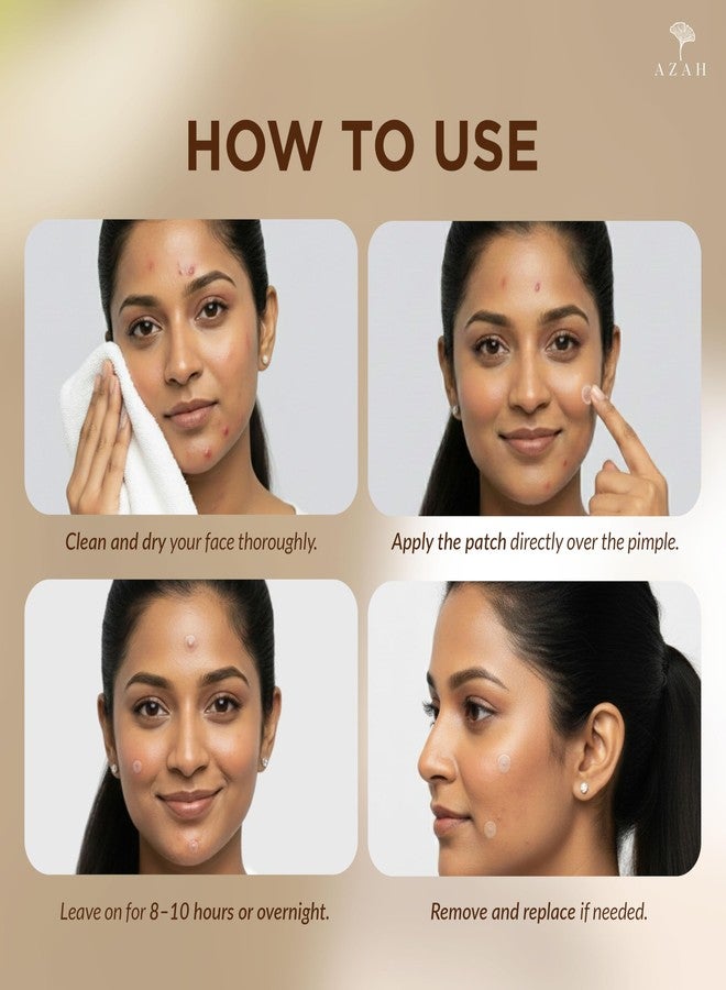 AZAH Pimple Patch | Salicylic Acid & Hyaluronic Acid Acne Patches For Face| 36 Transparent Pimple Patches | Targets Breakouts, Absorbs Excess Oil, Helps Fade Marks | For All Skin Types - Image 5