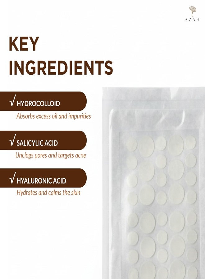 AZAH Pimple Patch | Salicylic Acid & Hyaluronic Acid Acne Patches For Face| 36 Transparent Pimple Patches | Targets Breakouts, Absorbs Excess Oil, Helps Fade Marks | For All Skin Types - Image 4