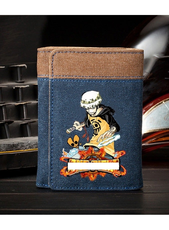 KUYING New Anime Pattern Design Canvas Vertical Wallet