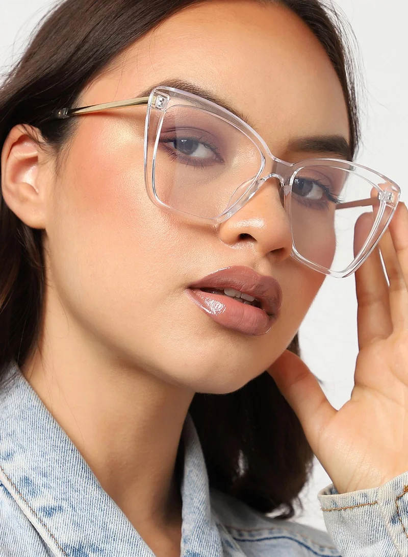 Haute Sauce Clear Wayfarer Sunglass