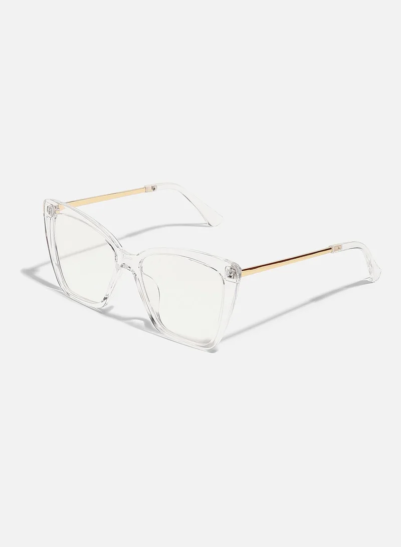 Haute Sauce Clear Wayfarer Sunglass