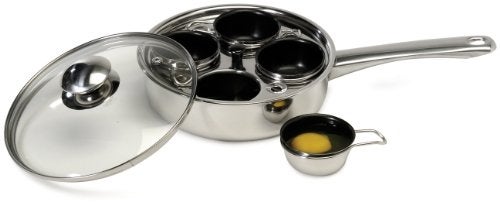 ExcelSteel ExcelSteel Excelsteel 18/10 Stainless 4 Non Stick Egg Poacher - Image 1