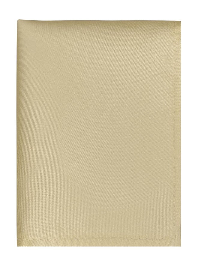 BEWDIO Champagne Men's Pocket Square, Solid Color Boys Handkerchiefs for Men Wedding Party (62-03S) - Image 1