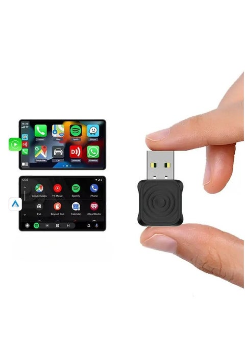 Carlinkit Mini Ultra, Wireless Carplay Adapter, For Cars With Built-in Apple Car Play & Android Auto, Convert Wired to Wireless CarPlay & Android Auto, with Type-A to C Converter, Support Bluetooth 5.4, OTA Update