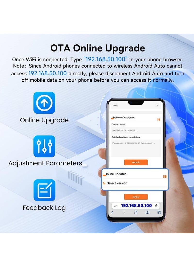 Carlinkit Mini Ultra, Wireless Carplay Adapter, For Cars With Built-in Apple Car Play & Android Auto, Convert Wired to Wireless CarPlay & Android Auto, with Type-A to C Converter, Support Bluetooth 5.4, OTA Update