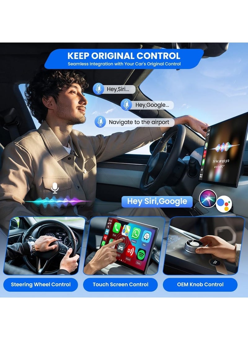 Carlinkit Mini Ultra, Wireless Carplay Adapter, For Cars With Built-in Apple Car Play & Android Auto, Convert Wired to Wireless CarPlay & Android Auto, with Type-A to C Converter, Support Bluetooth 5.4, OTA Update