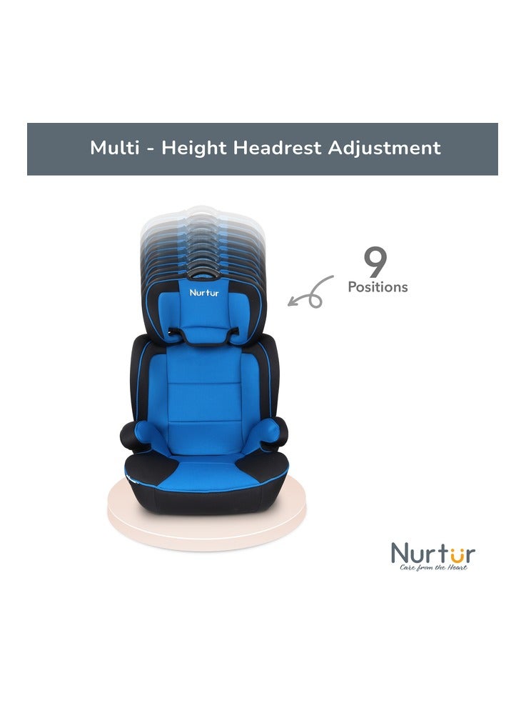 Nurtur Jupiter BabyKids 3in1 Car Seat Booster Seat Adjustable Backrest Extra Protection 5Point Safety Harness 9 months to 12 years Upto 36kg Official Product - Image 4