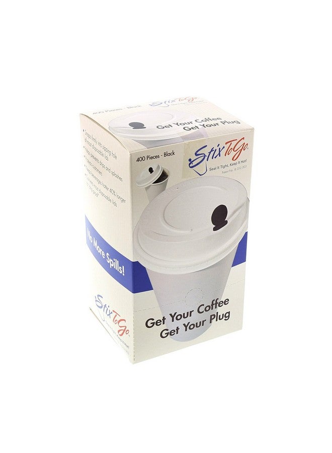 Royal StixToGo Beverage Plugs - Leak Prevention Coffee Accessory for Hot Drinks, Disposable Coffee Stoppers, Fits Standard Lids - Black, 2", Pack of 400 - Image 4