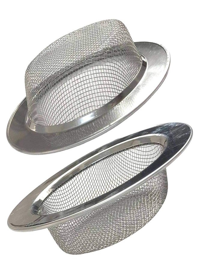 YouYou 2 Pack 4.5" Kitchen Sink Drain Strainers, Stainless Steel Drain Cover with Anti Clogging Mesh, Thicken Edge - Image 1
