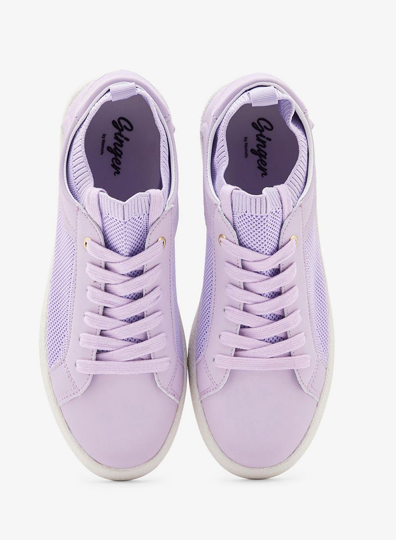 جينجر سنيكرز كاجوال بمزيج خامات - Image 4