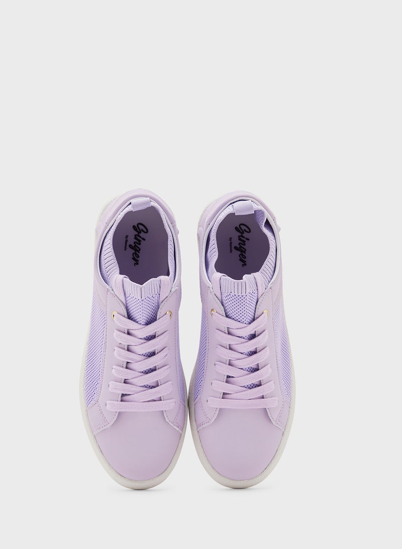 Ginger Mix Material  Casual Sneakers  - Image 4