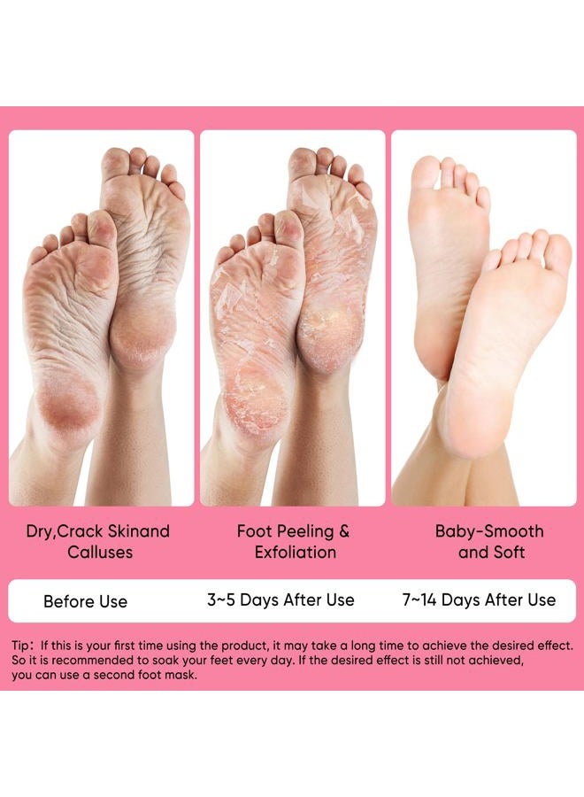 Berlaney Peach Foot Exfoliating Mask, 3 Pairs Skin Exfoliating Foot Masks for Dry Feet, Cracked Heels, Callus, Dead Skin Remover, Smooth Touch Feet, Spa Experience at Home or Travel - Image 5