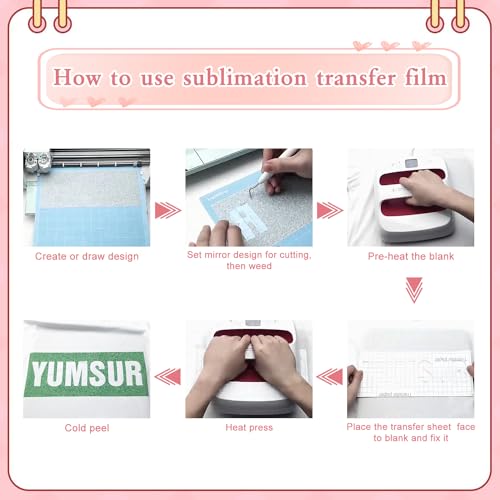 YumSur Valentine's Day Transfer Ink Sheets, Transfer Paper Sublimation for Mug Press, 12 pcs 4.5"x12" Snowflake Santa Claus Pre-Inked Sublimation Paper for T-Shirts Cup Coasters Mug - Image 2