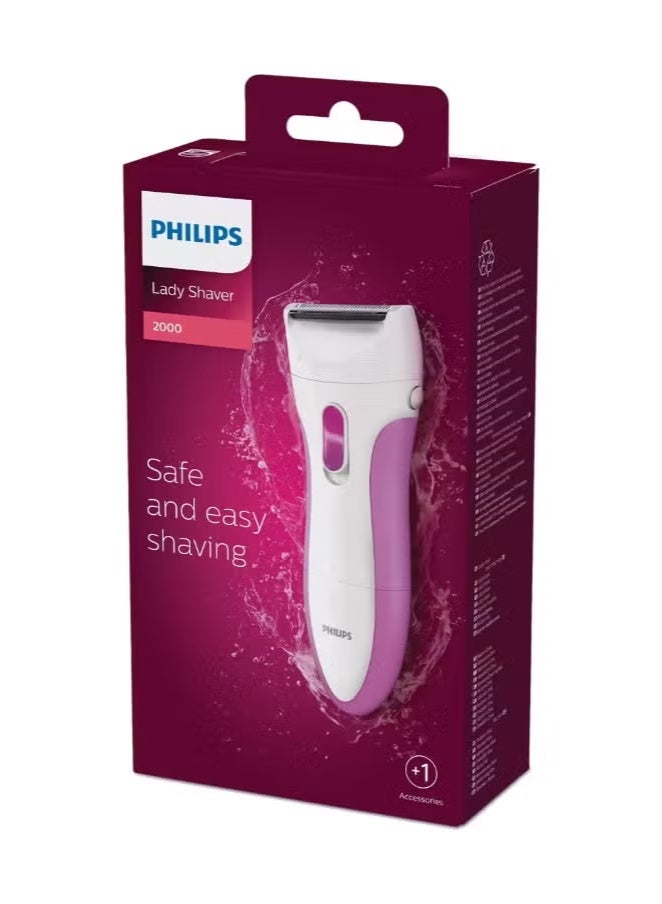 فيليبس Wet & Dry Lady Shaver HP6341 Pink/White 5.2 x 18.8 x 11cm - Image 5