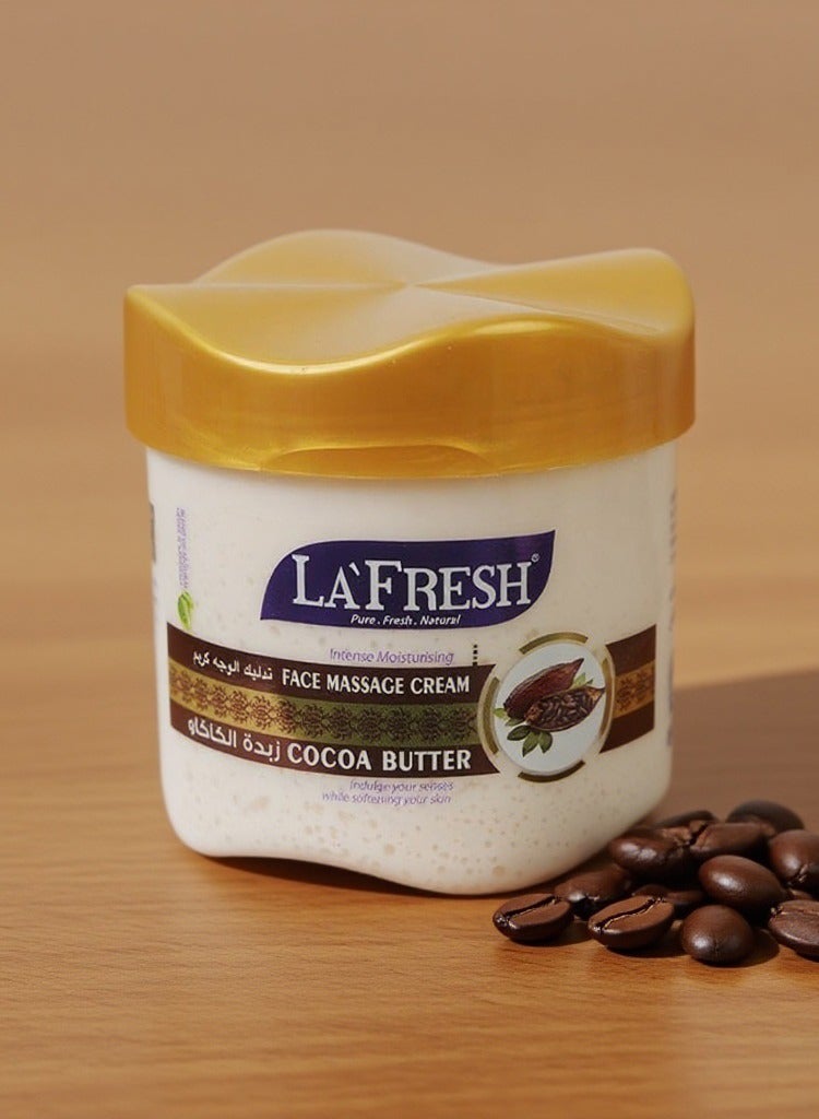 LAFRESH Deep Exfoliating Face Massage Cream, Cocoa Butter Face Mask, 500g
