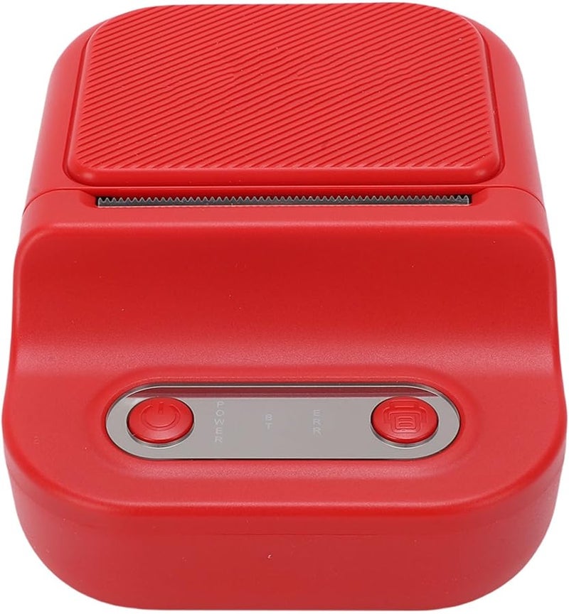 طابعة ملصقات حرارية صغيرة حمراء محمولة مع تطبيق لنظام iOS لتعليم الأطفال الصور والقوالب والقوائم - Image 2