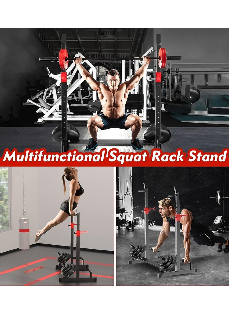 RUIYADA Squat Rack Barbell Rack Bench Press 550 LBS Max Load Adjustable Squat Rack Stand Multi-Function Weight Lifting Home Gym - Great for Beginners and Professional Use  - Image 5