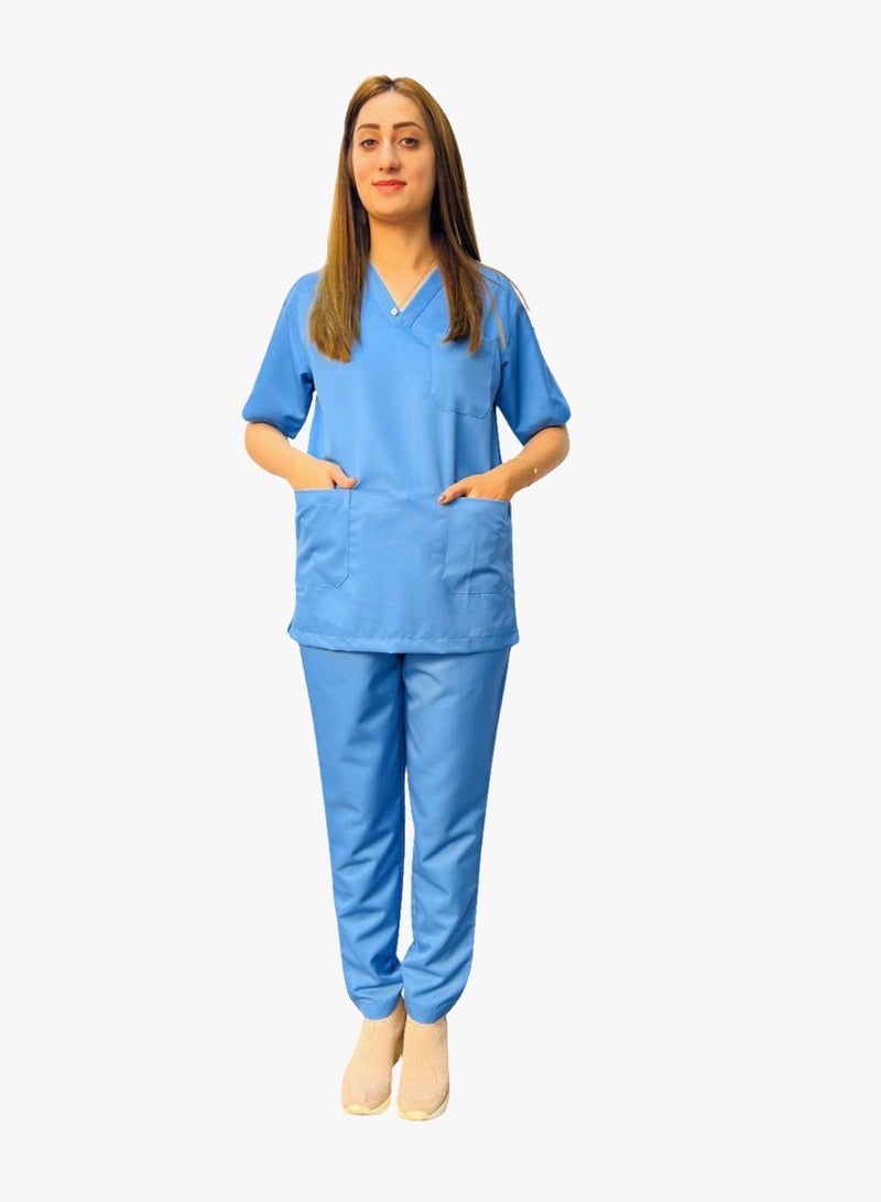 Just Needles Medical Scrub Suit Set Unisex Top And Pants 