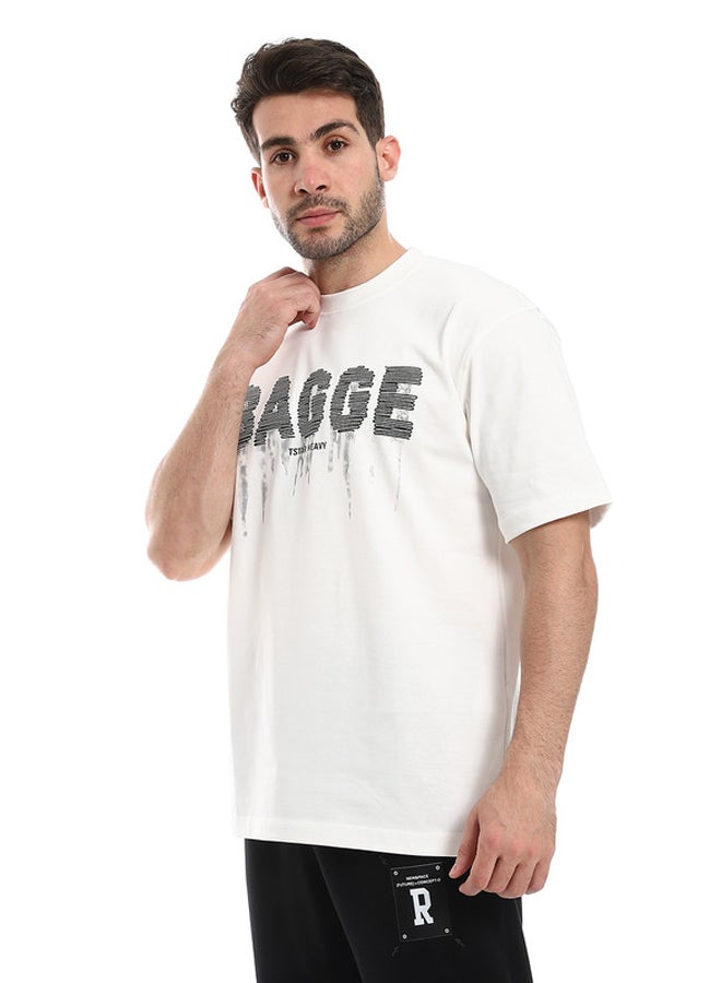 WHITE RABBIT Printed White Comfy T-Shirt  - Image 2