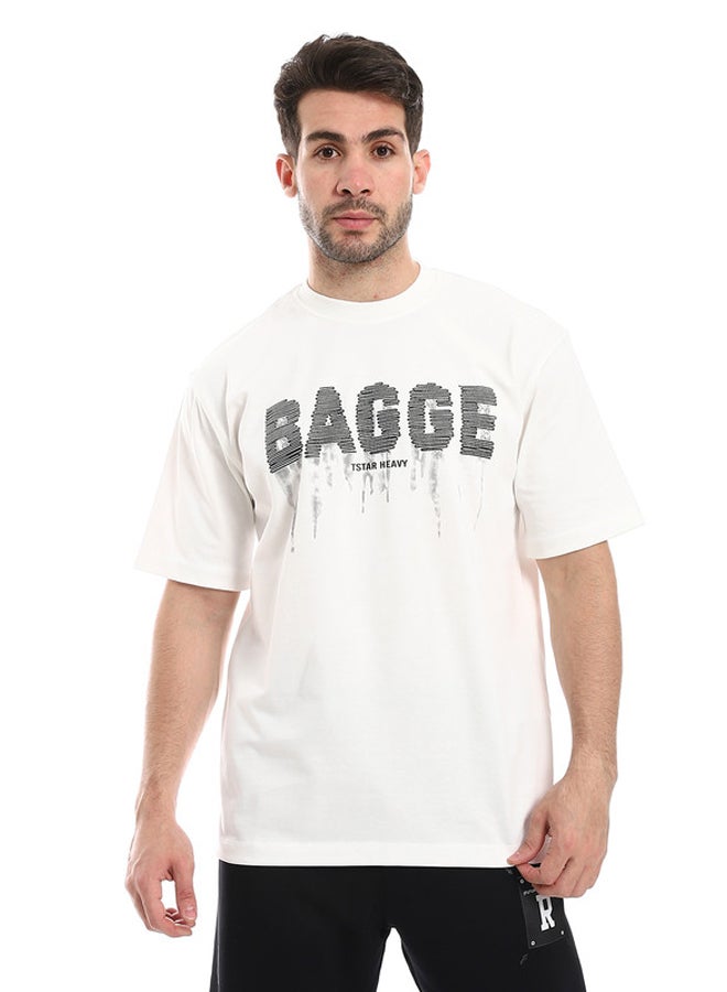 WHITE RABBIT Printed White Comfy T-Shirt  - Image 1