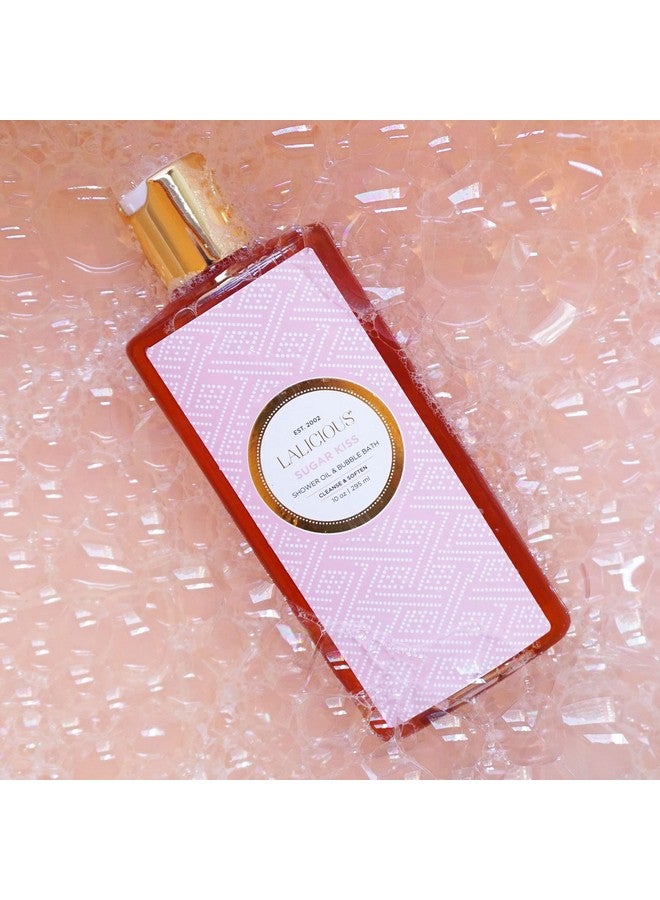 LALICIOUS Sugar Kiss Shower Oil & Bubble Bath - Natural Shower Cleanser With Topical Probiotics & Grapeseed Oil - Bath Soap Product For Shower, Bath & Shaving, No Parabens (10Oz) - Image 3