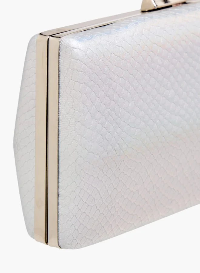 فلورا بيلا من شو إكسبرس Women Iridescent Clutch with Flap Closure and Chain Strap