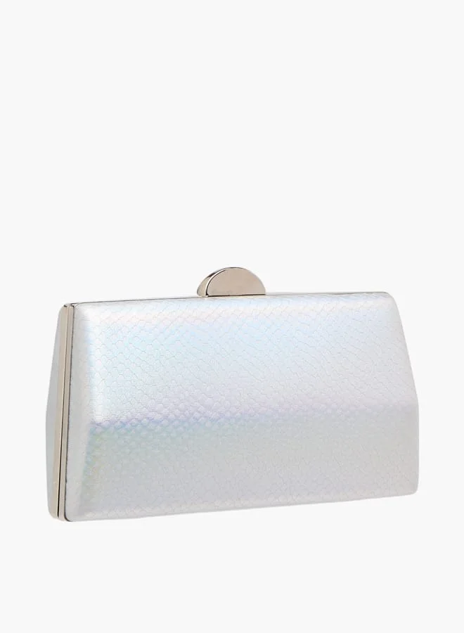 فلورا بيلا من شو إكسبرس Women Iridescent Clutch with Flap Closure and Chain Strap