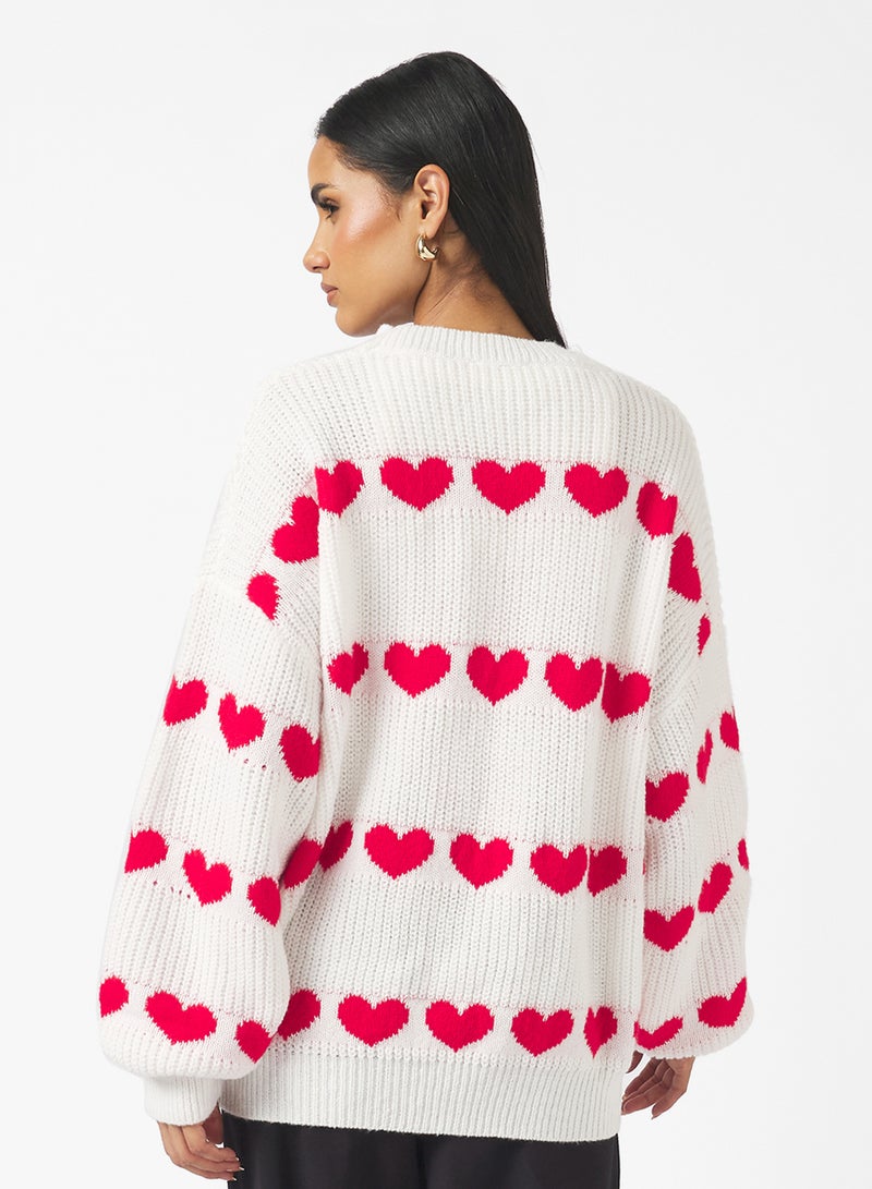 Ginger Heart Detail Crew Neck Sweater - Image 2