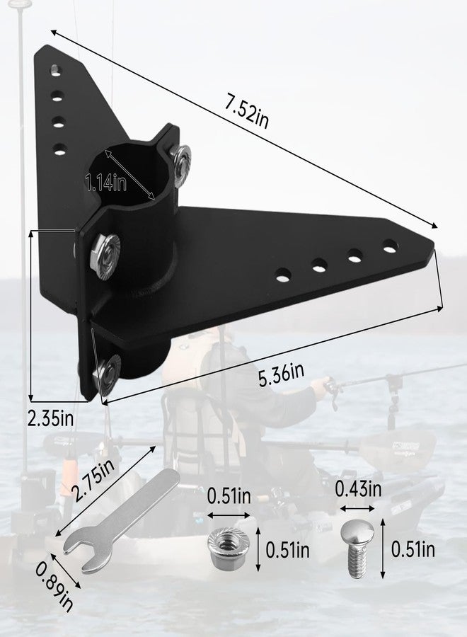 GEAIN Steering Triangle Fits for Newport NK-180S Kayak Trolling Motor, Black Powder Coated Aluminum Steering Kit for Marine and Kayak Trolling Motor - Image 2