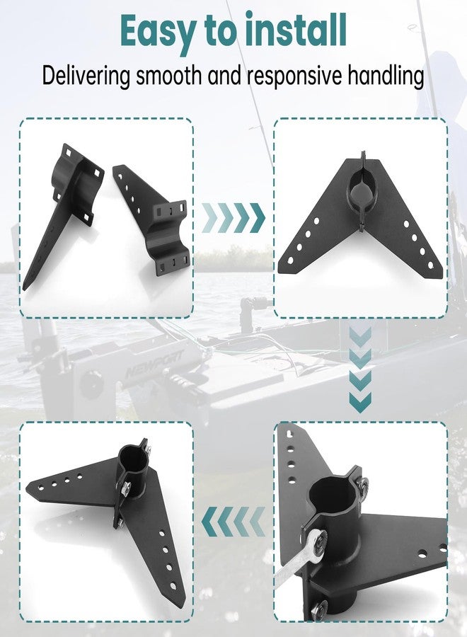 GEAIN Steering Triangle Fits for Newport NK-180S Kayak Trolling Motor, Black Powder Coated Aluminum Steering Kit for Marine and Kayak Trolling Motor - Image 3