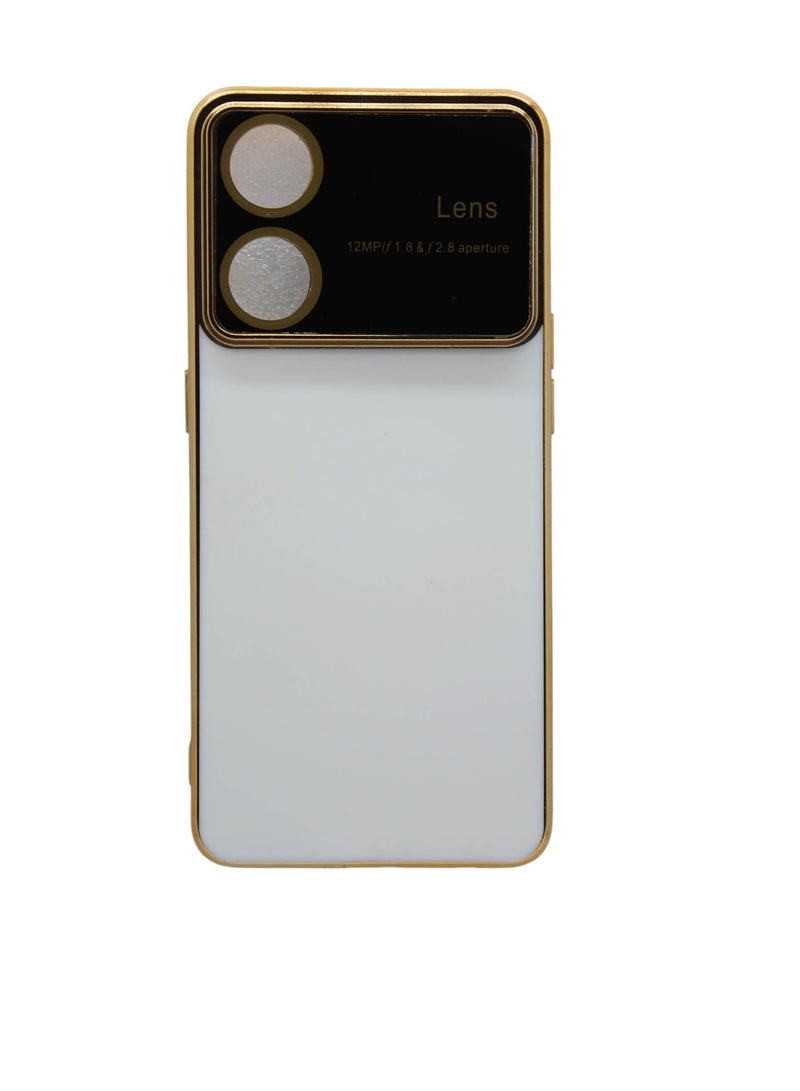 Laser Design Tpu Back Cover for Oppo Reno 8T - White