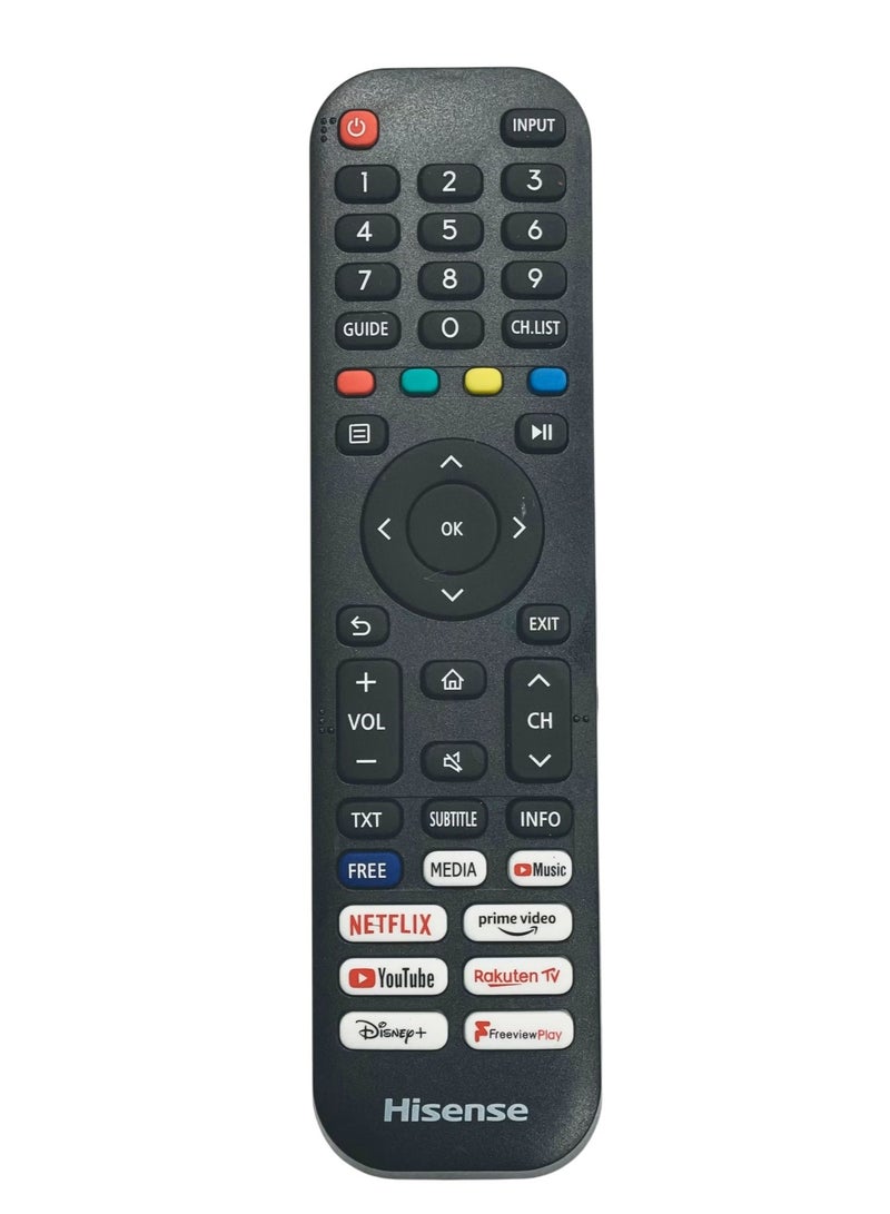 BGM Replacement Remote Control for Hisense VIDAA Smart LED TVs, Models: 43A7300F, 43A7300FTUK, 50A7300F, 50A7300FTUK, 55A7300F, 55A7300FTUK, 65A7300FTUK, 55AE7200F