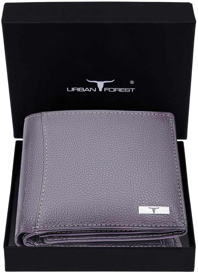URBANFOREST محفظة أوليفر جلدية رمادية فاتحة للرجال - Image 2