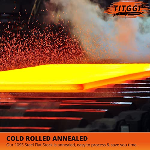TITGGI 4 Pack 12"x1.5"x0.12" 1095 Steel for Knife Making with Strict Quality Standards, The Perfect Knife Making Steel for Professional & Hobbyist Use, Annealed High Carbon Steel for DIY Knife Making - Image 3