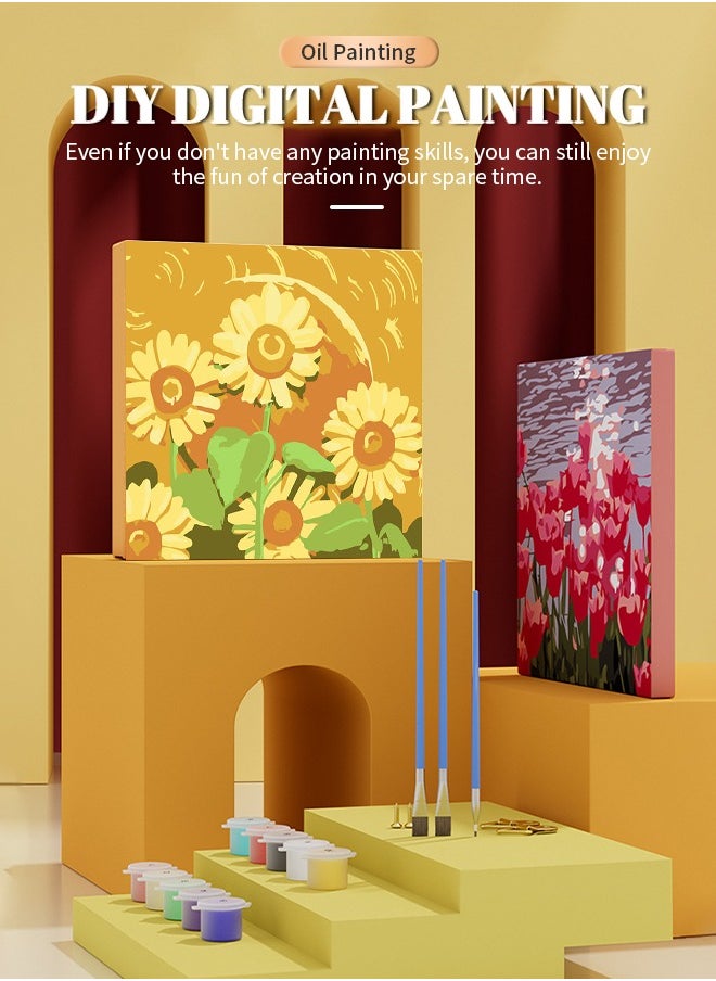 Beauenty - Paint By Numbers for Adult Kids Beginners Canvas, Diy Acrylic Paint By Number Canvas for Painting Party and Classroom Activity and Gift - Image 1