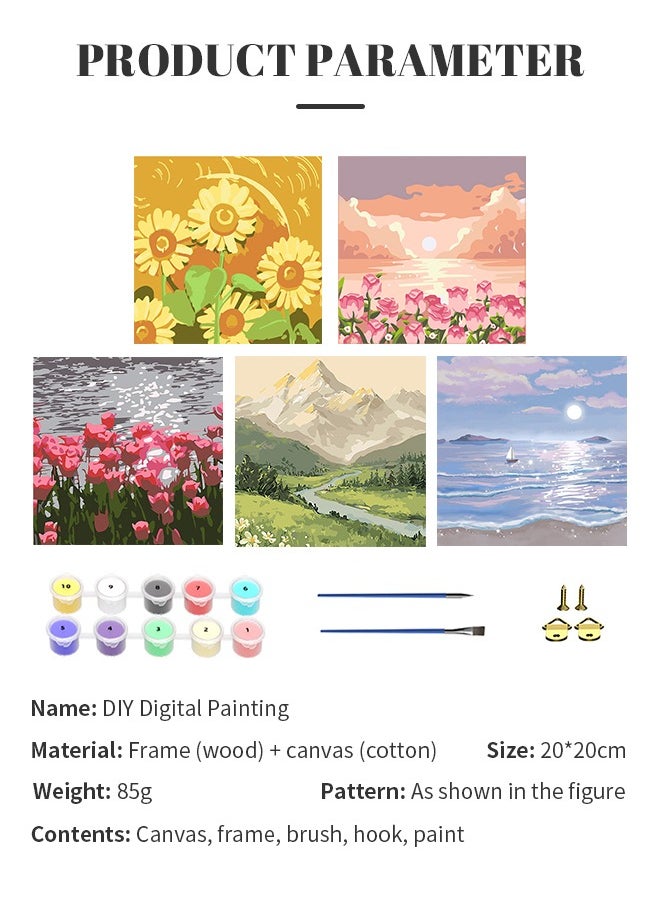 Beauenty - Paint By Numbers for Adult Kids Beginners Canvas, Diy Acrylic Paint By Number Canvas for Painting Party and Classroom Activity and Gift - Image 1