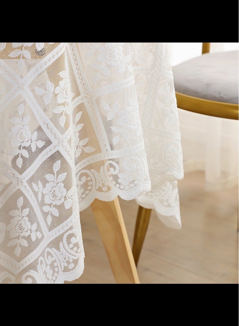 Lace Tablecloth,Tablecloth, Beige (90 x 160cm)  - Image 4