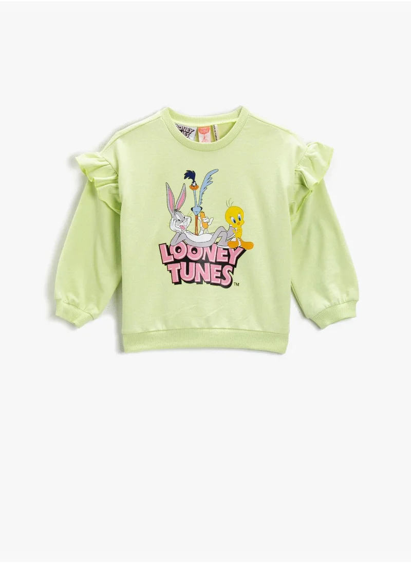 KOTON Cotton Warner Bros Licensed Printed Sweatshirt