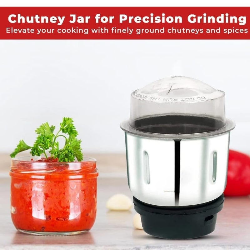 LIFE FARM ORGANICS Mixer Grinder Chutney Jar 400ml suitable for Bajaj Havells Crompton Lifelong Usha Sumeet Singer Sunflame and others LIFE FARM ORGANICS  - Image 4