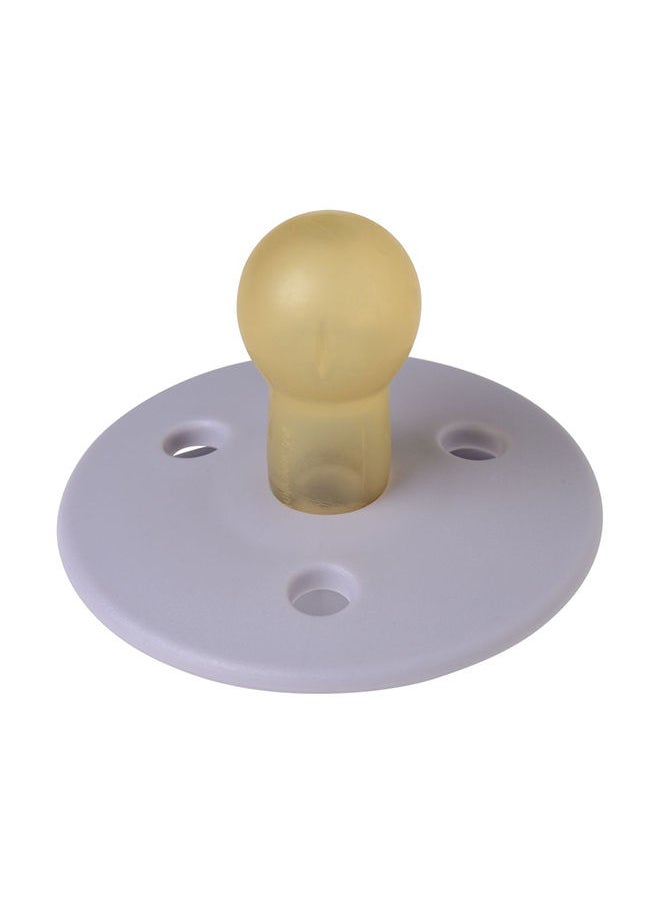 Mininor Round Pacifier Latex 0M - Lilac Flower  - Image 1