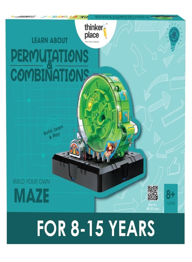 ThinkerPlace Spiral Running Maze DIY Kit | Build, Learn & Play | STEM Toy for Kids Age 8+ | Explore Permutations & Combinations with AR Experience | Fun Educational Game - Image 1