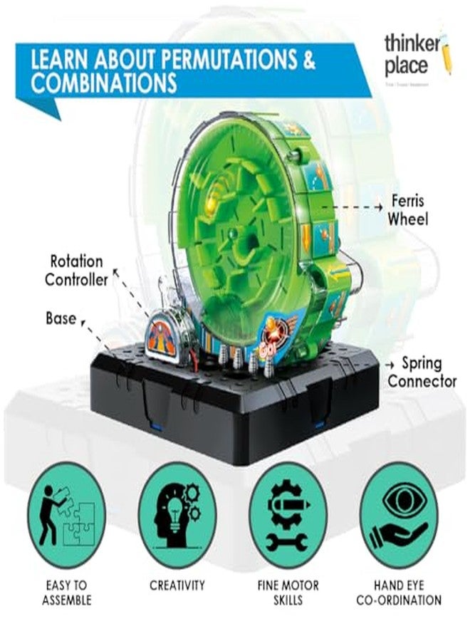 ThinkerPlace Spiral Running Maze DIY Kit | Build, Learn & Play | STEM Toy for Kids Age 8+ | Explore Permutations & Combinations with AR Experience | Fun Educational Game - Image 4