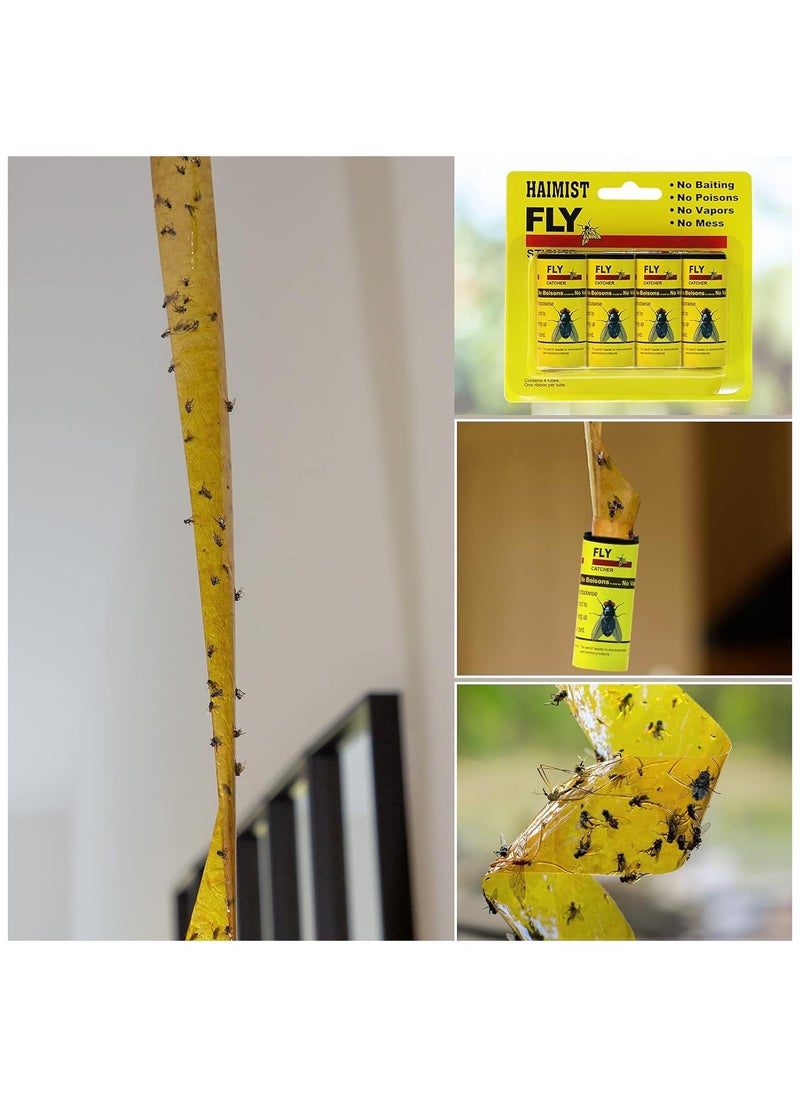 GUDOO 16 Pack Sticky Fly Paper, Fly Paper Strips, Flying Insect Trap, Sticky Fly Catchers Set Indoor Fly Trap for Home, Gnat Killer Traps Catcher for Fruit Flies, Bug, Insect, Mosquito  - Image 5